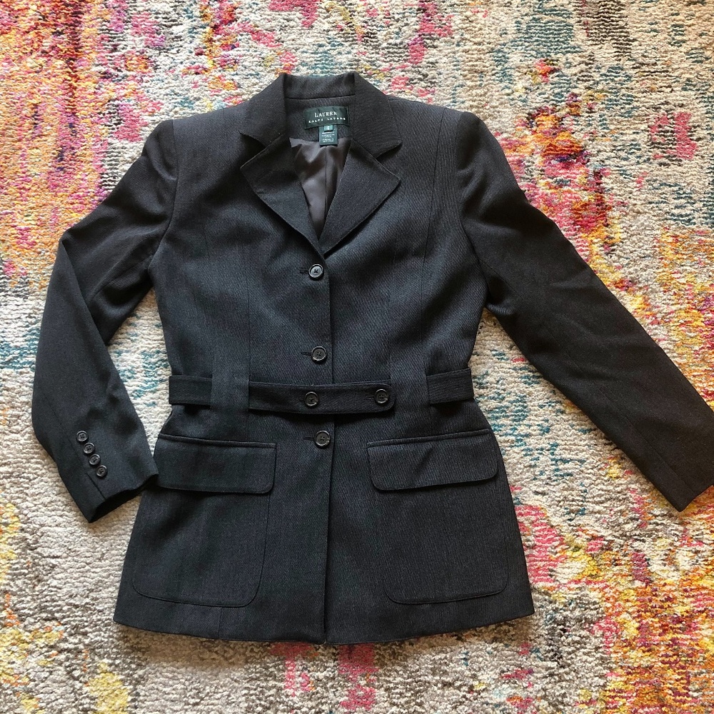 Lauren Ralph Lauren Worsted Wool Military Blazer 6 Fall Fashion Layer